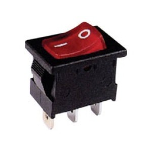 Switch Rocker Mini 3P/10A/250V with ON-OFF RK2-161X1NB/R ''0'' SOKER Switches